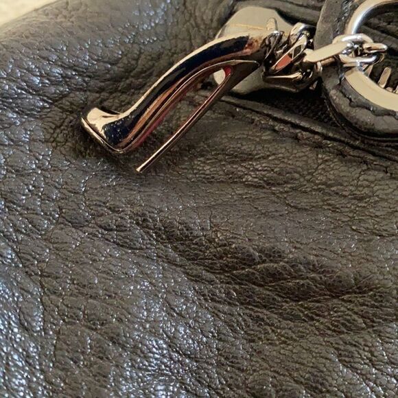 Christian Louboutin Blk Leather Zipper Cross Body - Picture 3 of 12